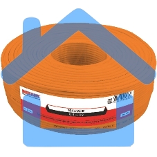 Кабель коаксиальный Rexant RG-6U+Cu нг(А)-HF, Cu/Al/Cu, 64%, 75 Ом, бухта 100 м, оранжевый