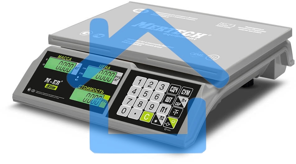 Весы торговые Mertech M-ER 326AC-32.5 LCD серый (3041)