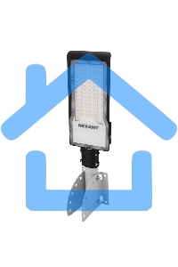 Кронштейн для консольного светильника КР-3.1 накладного монтажа или под бандажную ленту с переменным углом серый (сталь 2 мм, 230х150х150, Ø 51) Rexant