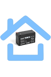 АКБ свинцово-кислотная SKAT SB 1209 тип AGM 12V 9А·ч I зар. 2,7 А (ножевые клеммы, гарантия - 18 месяцев) (2540)