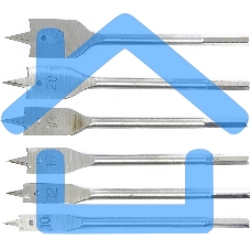 Набор сверл СИБРТЕХ перовых по дереву, 10-12-16-18-20-25 мм 6 шт 704155