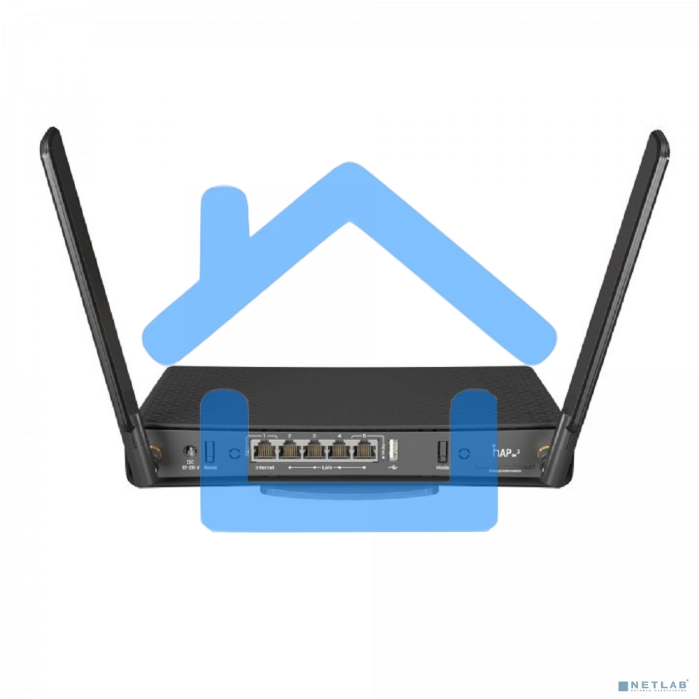 Беспроводной маршрутизатор MikroTik hAP ac3 with 4-core 716 MHz CPU, 256MB RAM, 5 x Gigabit LAN (PoE-out on port#5)