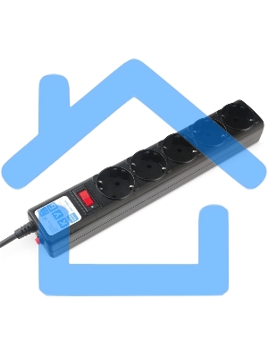 Сетевой фильтр Powercube SPG5-С5 5м (5 розеток) черный (коробка)