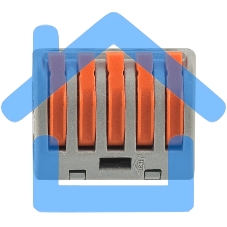 Универсальная клемма 5-проводная, серая (0,08-2,5/4 мм²) (40 шт./уп.) Rexant