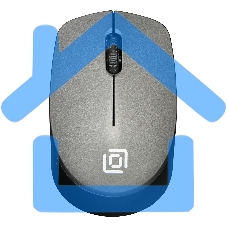 Мышь беспроводная Oklick 486MW серый/черный, 1000 dpi, радиоканал, USB, кнопки - 3
