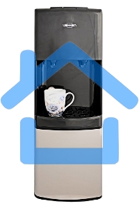 Кулер Vatten V42NE напольный электронный черный/серебристый