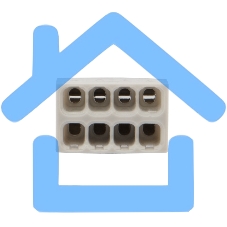 Экспресс-клемма Rexant СМК 2273-208, 8-проводная 0.5-2.5 мм², прозрачная, блистер (6 шт./уп.)