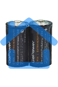 Батарейка GoPower R14 C Shrink 2 Heavy Duty 1.5V (2/24/288)