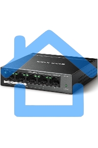 Настольный коммутатор Mercusys MS105GP с 5 гигабитными портами (4 порта PoE+)