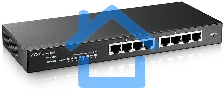 Коммутатор Zyxel GS1915-8-EU0101F 8G управляемый