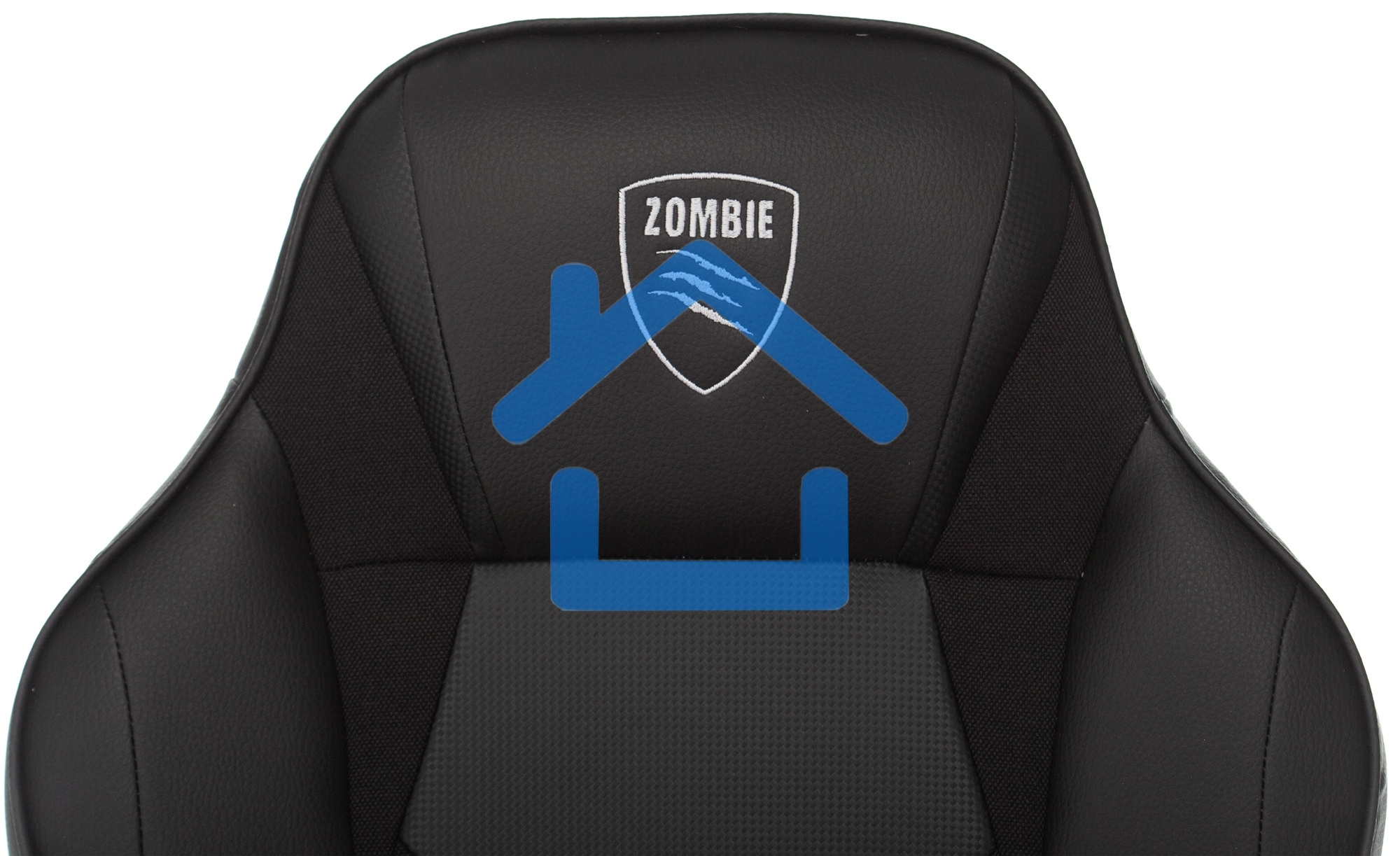 Кресло игровое Zombie GAME 17 черный, текстиль/эко.кожа, крестовина пластик