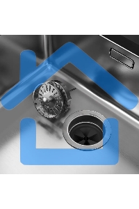 Измельчитель пищевых отходов Kuppersberg WSS 750 B, High-Tech, мощность 750 Вт, 3800-4200 об/мин, защита от перегрева, авто выключение, DC мотор, уровень шума 75 дБ, черный