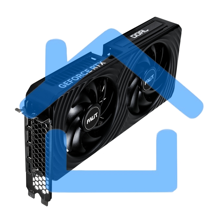 Видеокарта Palit RTX 5060 DUAL OC NV RTX 5060 8Gb 128bit GDDR7 2280/28000/HDMIx1/DPx3/HDCP R NE75060S19P1-Gb2063D PCI-E 5.0