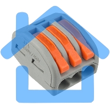 Универсальная клемма 3-проводная, серая (0,08-2,5/4 мм²) (50 шт./уп.) Rexant