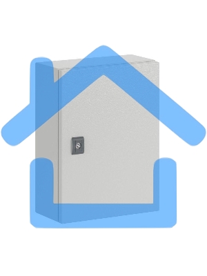 Шкаф ST с монтажной платой 400х300х150мм от IP65-до IP66 IK10 ДКС R5ST0431