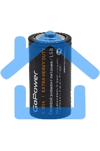 Батарейка GoPower R14 C Shrink 2 Heavy Duty 1.5V (2/24/288)