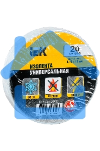 Изолента Iek UIZ-13-10-K01 0,13х15 мм белая 20 метров ИЭК
