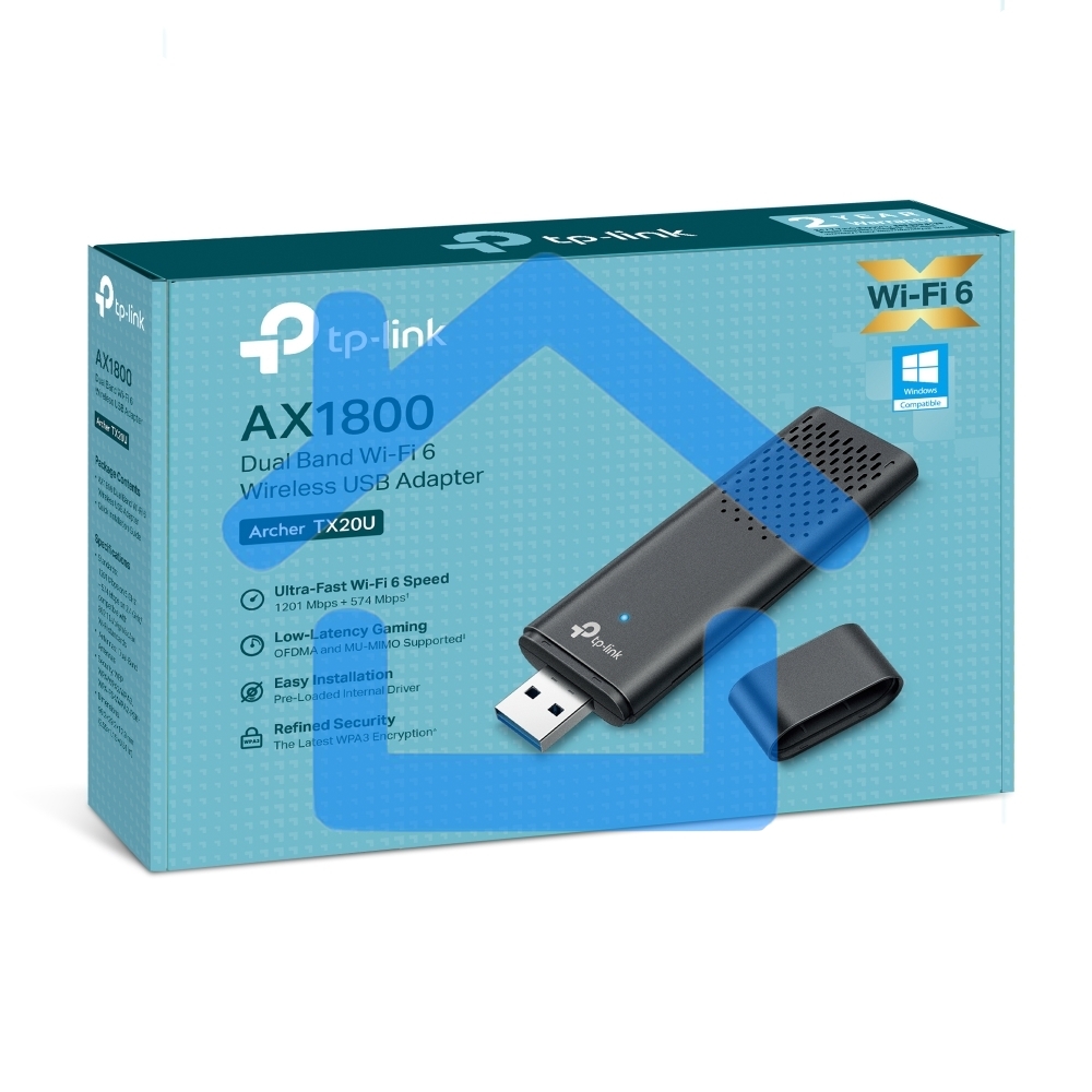 Двухдиапазонный USB-адаптер TP-Link Archer TX20U с поддержкой Wi-Fi AX1800