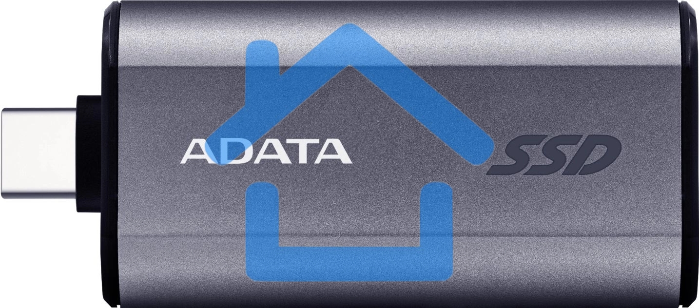 Твердотельный диск A-DATA External SC750 серый SC750-500G-CCBK 500Gb USB 3.2 Gen 2 Type-C, R/W -1050/1000 MB/s