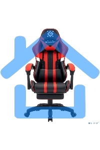 Кресло игровое Defender Colran черный/красный, класс 4, PU, подножка