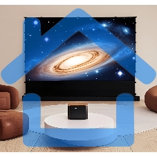 Экран Cactus 125x221см FloorRising CS-PSFRCLR-221X125 16:9 напольный рулонный черный (моторизованный привод)