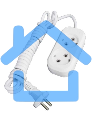 Удлинитель 2х2м без заземл. 10А IP20 Е-202 АБС-пл. ПВС 2х0.75 UNIVersal 9631959