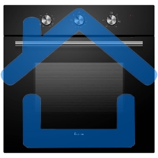 Духовой шкаф встраиваемый полноразмерный Evelux EO 620 B, 60 см, 8 режимов, 65л, черное стекло