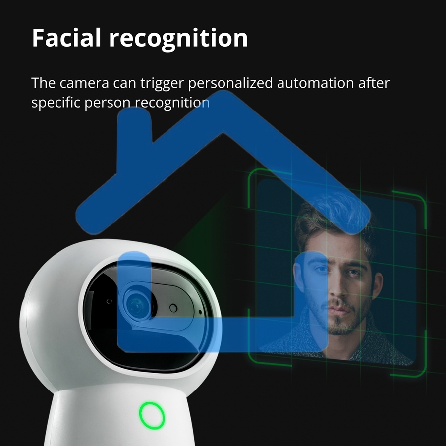 Камера AQARA Camera Hub G3/Камера+ управления/Управление жестами/Камера 360/2K 2304х1296p/Протокол связи:Zigbee/WiFi/Питание:USB-C/ белый CH-H03