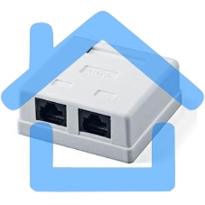 Розетка GEMBIRD NA214 RJ-45 кат.5e внешняя 2 порта, 110&Krone