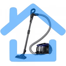 Пылесос Samsung VC18M21A0SB синий, 380/1800 Вт, уборка сухая, пылесборник контейнер 1.5 л