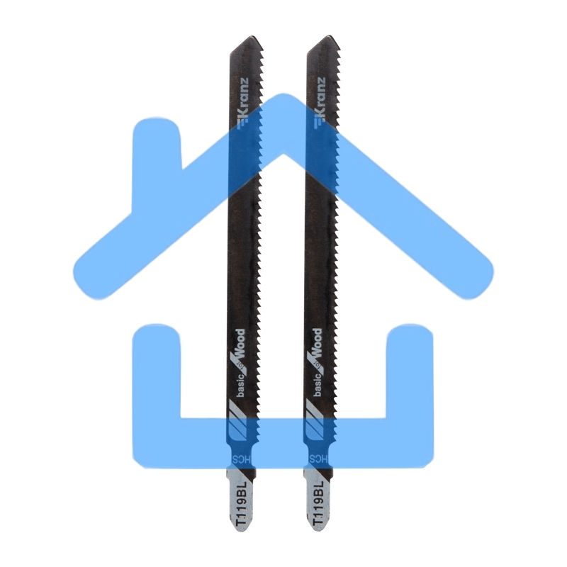 Пилка для электролобзика по дереву KRANZ T119BL 132 мм 12 зубьев на дюйм 4-100 мм (2 шт./уп.)