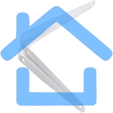 Кронштейн угловой с ребром 125 х 150 мм, белый Сибртех