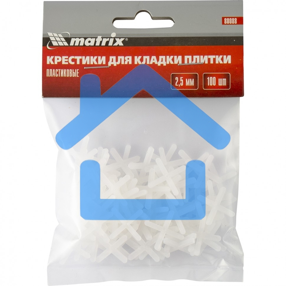 Крестики, 2,5 мм, для кладки плитки, 100 шт. Matrix