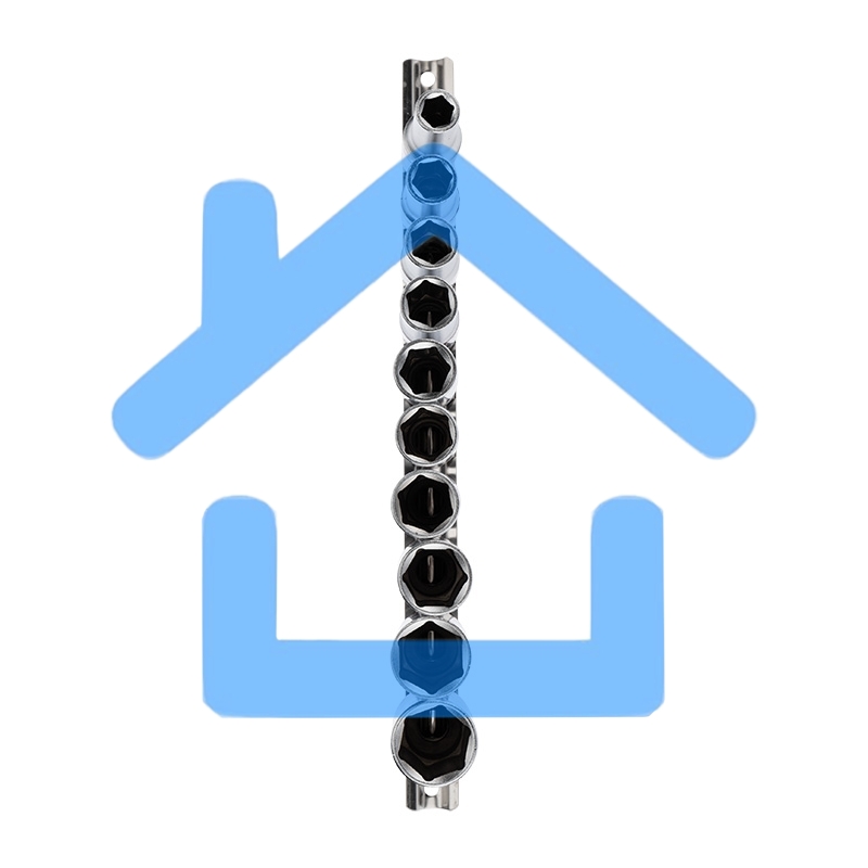 Набор удлиненных торцевых головок Rexant 1/2, шестигранные, CrV, 10 шт., 10-22 мм