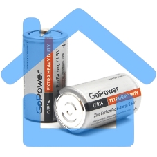 Батарейка GoPower R14 C Shrink 2 Heavy Duty 1.5V (2/24/288)