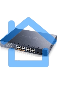 Коммутатор Zyxel NebulaFlex XMG1915-18EP-EU0101F 16x2.5Gbит/с 2SFP+ 8PoE++ 180W управляемый