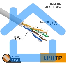 Кабель Proconnect (01-0043-3) Кабель UTP CAT5e 4 пары (305м) 0.51 мм CCA