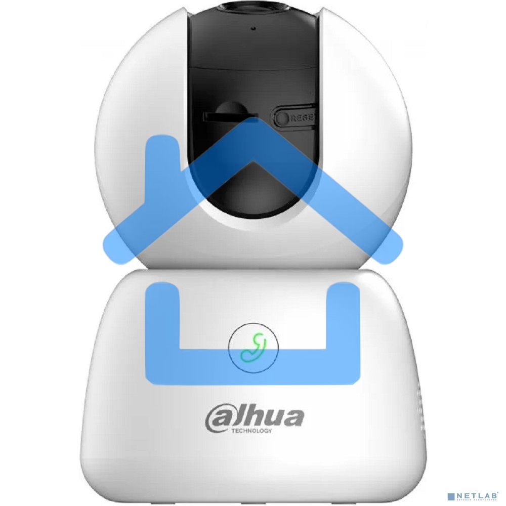 Мини-PT IP-видеокамера DAHUA DH-IPC-H5BP-0360B с Wi-Fi 2.4ГГц, 5Мп, 1/3” CMOS, объектив 3.6мм, обнаружение людей, ИК 10м, микрофон, динамик