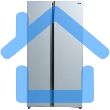 Холодильник Бирюса SBS 541 TWG текстурированное белое стекло двухкамерный 343/198 л морозилка слева, NoFrost, Side-by-side