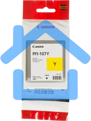 Картридж струйный Canon PFI-107Y (6708B001) желтый (130 мл) для Canon iP F680/685/780/785