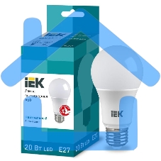 Лампа светодиодная ECO A60 20Вт грушевидная 230В 4000К E27 ИЭК LLE-A60-20-230-40-E27