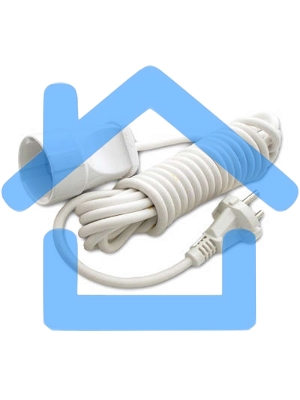 Удлинитель 1х5м без заземл. 6А IP44 УШ-6 ПВС 2х0.75 UNIVersal 5568953