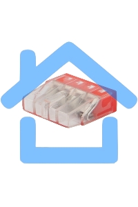 Экспресс-клемма с пастой Rexant СМК 2273-244, 4-проводная 0.5-2.5 мм², прозрачная, блистер (5 шт./уп.)