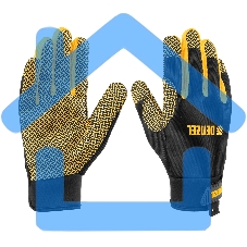 Перчатки универсальные Denzel 67999 силиконовое нанесение, размер 9