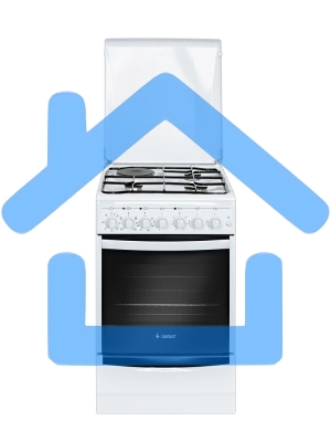 Плита комбинированная Gefest ПГЭ 5112-02 белый, конфорок 3 газовых и 1 электрическая, духовка 55 л, 50 см x 85 см x 58.5 см