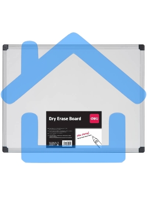 Демонстрационная доска Deli E39034A магнитно-маркерная, лак, 90x120см, алюминиевая рама белый