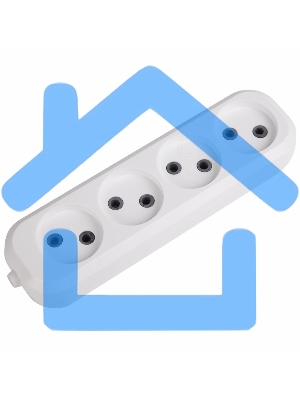 Колодка 4 гнезда без заземления Rexant