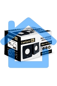 Акустическая система 2.0 ExeGate EX287057RUS Disco 140 Black (питание USB, 2х3Вт (6Вт RMS), 100-20000Гц, черный)