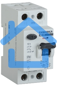 Выключатель дифференциального тока УЗО Iek MDV15-2-032-030 ВД1-63 2Р 32А 30мА GENERICA