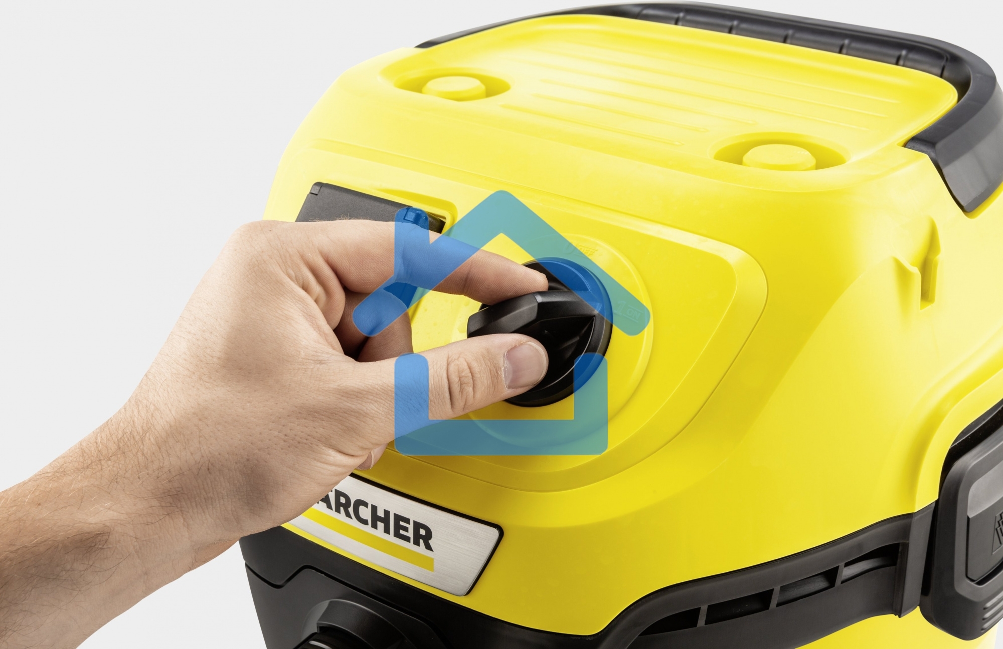 Строительный пылесос Karcher WD 3 P S V-17/4/20 желтый, 1000 Вт, уборка сухая/сбор воды, пылесборник мешок/контейнер, 17 л
